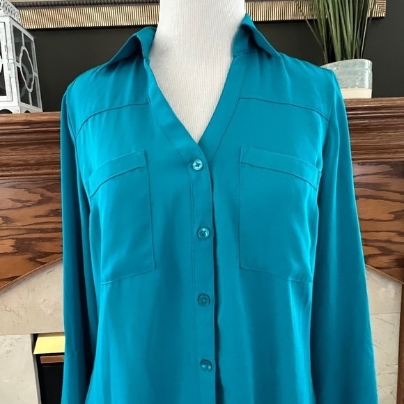 Express‎ Button Up Blouse NWOT Sz. XS - Picture 5 of 13